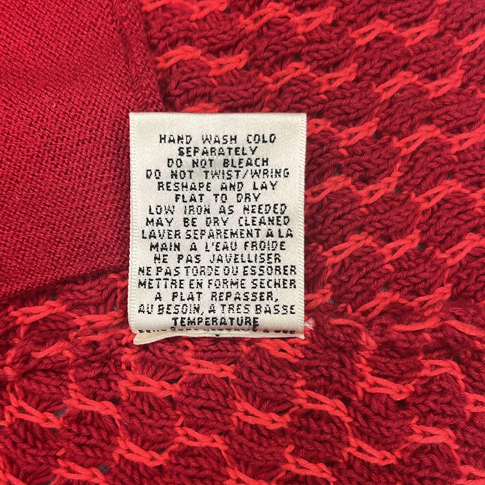 Charlie & Robin Red Knit Cotton Blazer Size S (#2026) - Picture 3 of 11